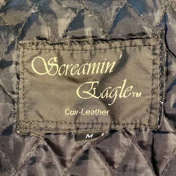 Sexy Vintage leather motorcycle jacket; black and blush pink; removable liner - Picture 5 of 5